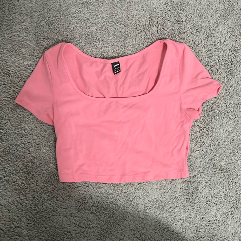 pink crop top from Shein——- size: S